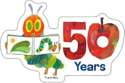 日本語版『はらぺこあおむし』50周年 ロゴステッカー
