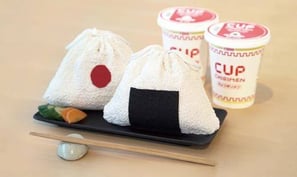 カップチリメン　巾着ポーチ